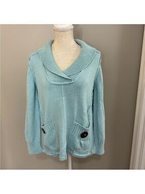 Women's Pure Handknit Oversized Pullover Chunky Sweater. Size M/L